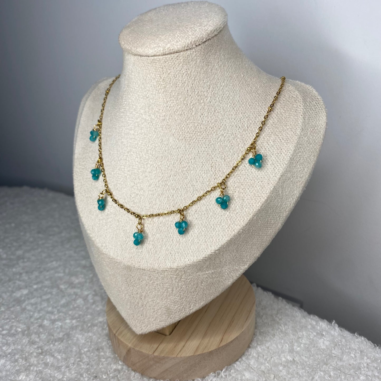 Collier perles fines - Amazonite