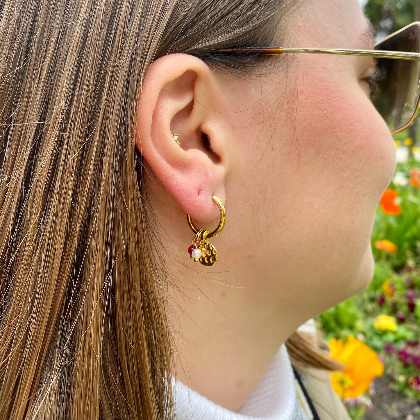 Boucles d’oreilles - Perles rouges