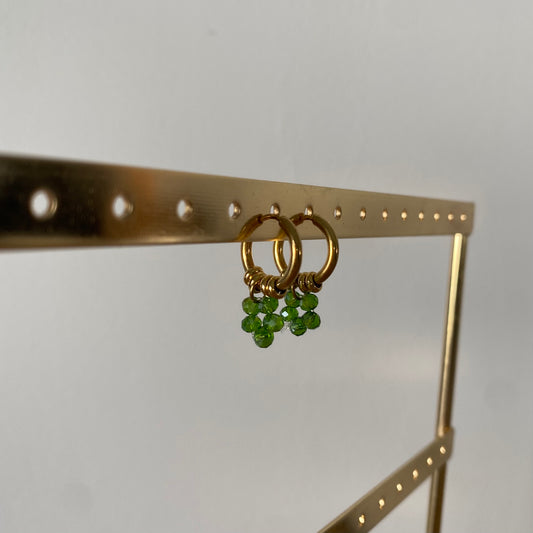 Boucles d’oreilles - Perles vertes