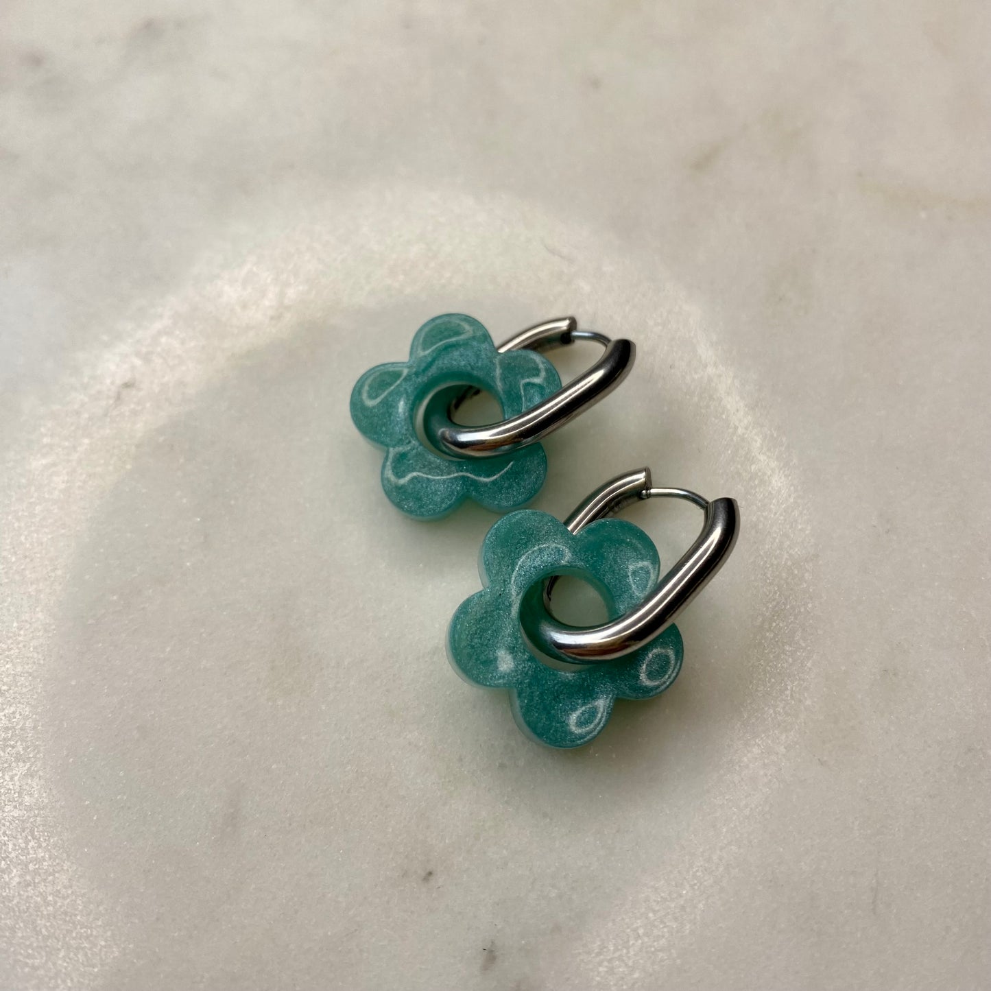 Boucles d’oreilles Camélia - Turquoise
