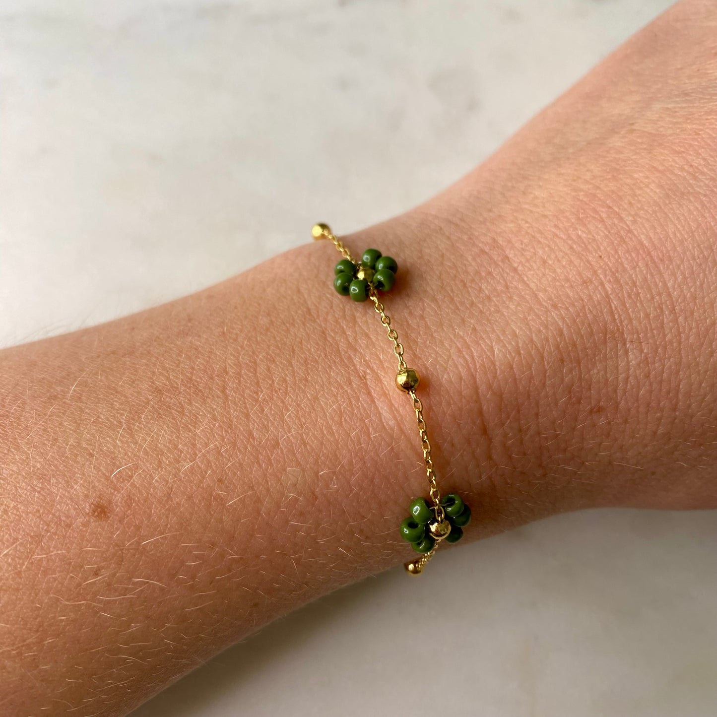 Bracelet Marguerite - Kaki