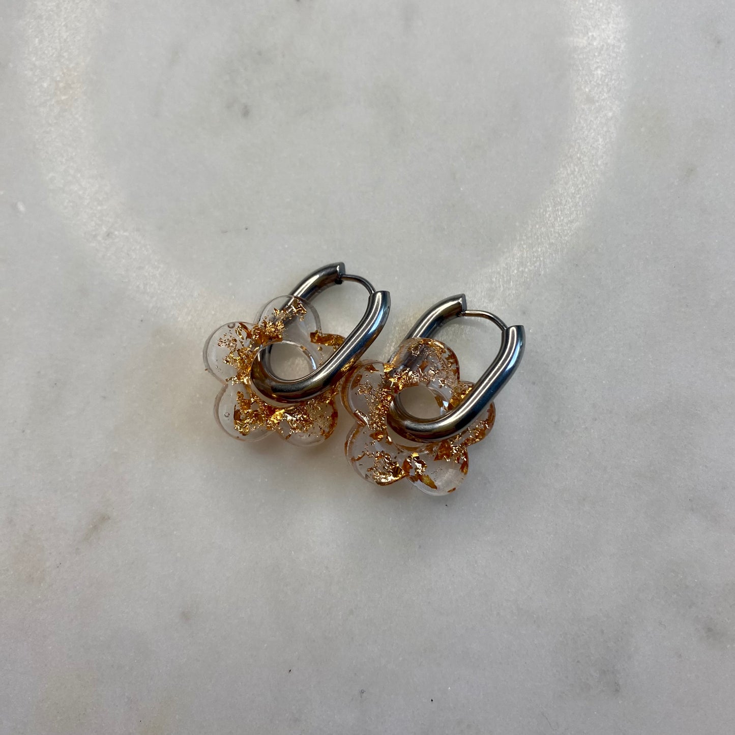 Boucles d’oreilles Camélia - Bronze