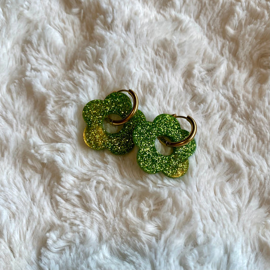 Boucles d’oreilles Rosa - Émeraude