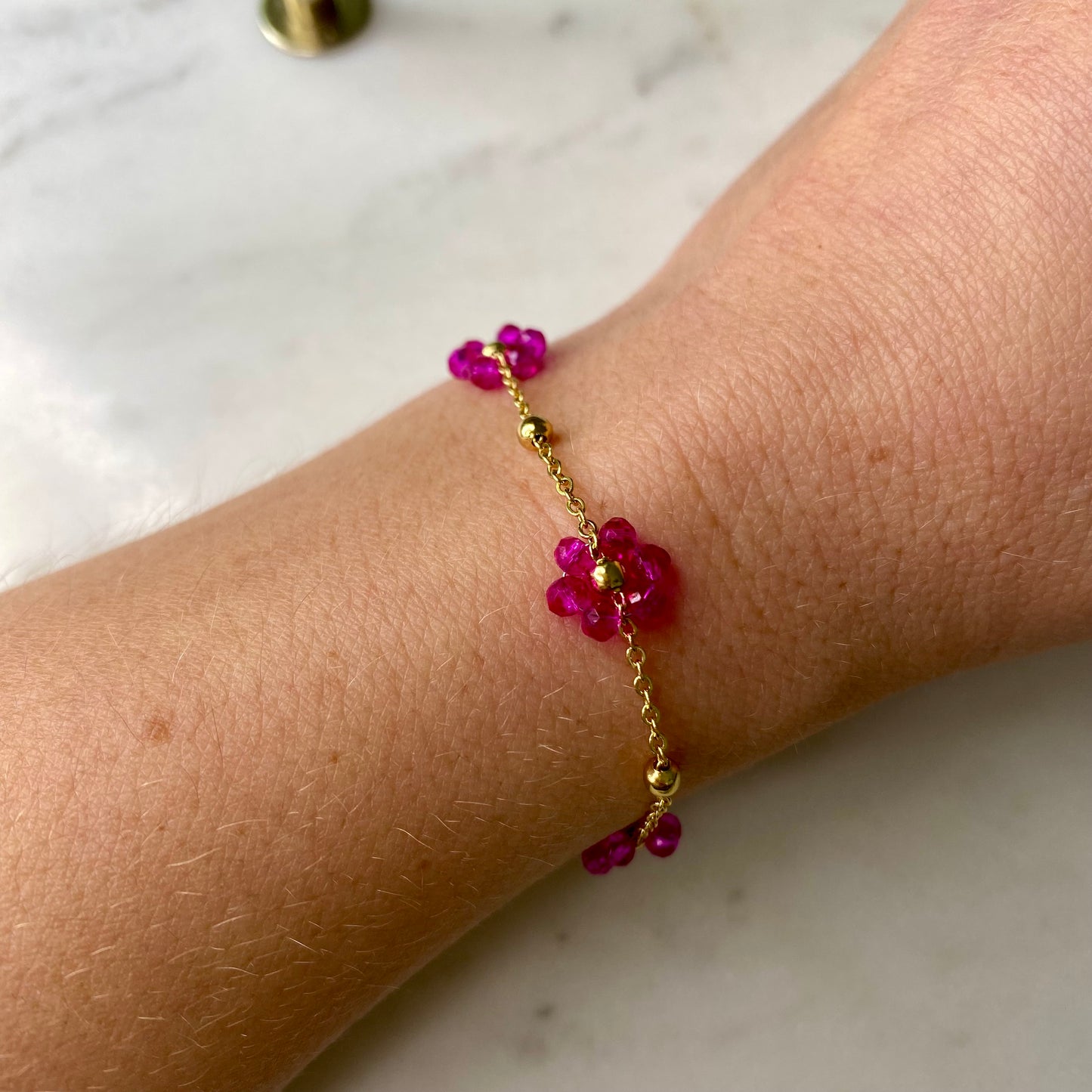 Bracelet Marguerite - Fushia