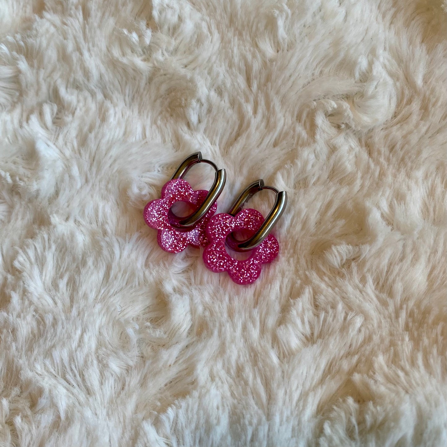 Boucles d’oreilles Camélia - Rose