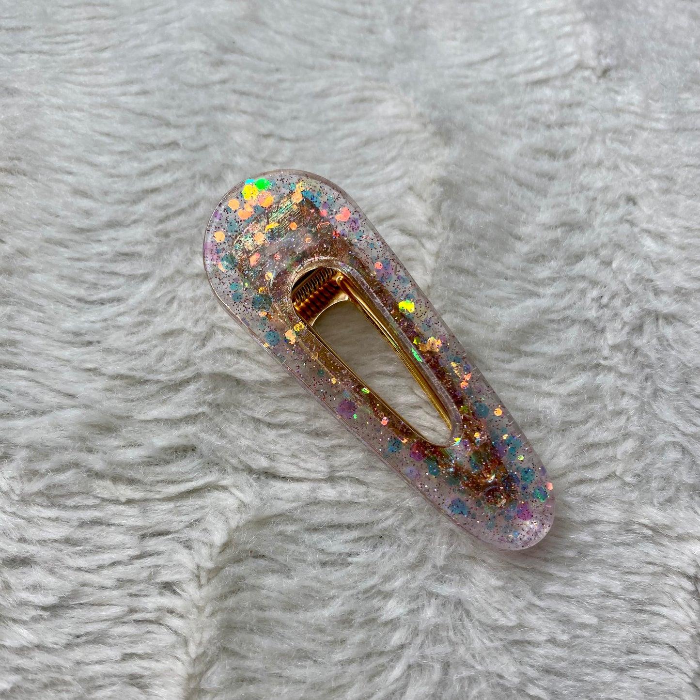 Barrettes paillettes roses