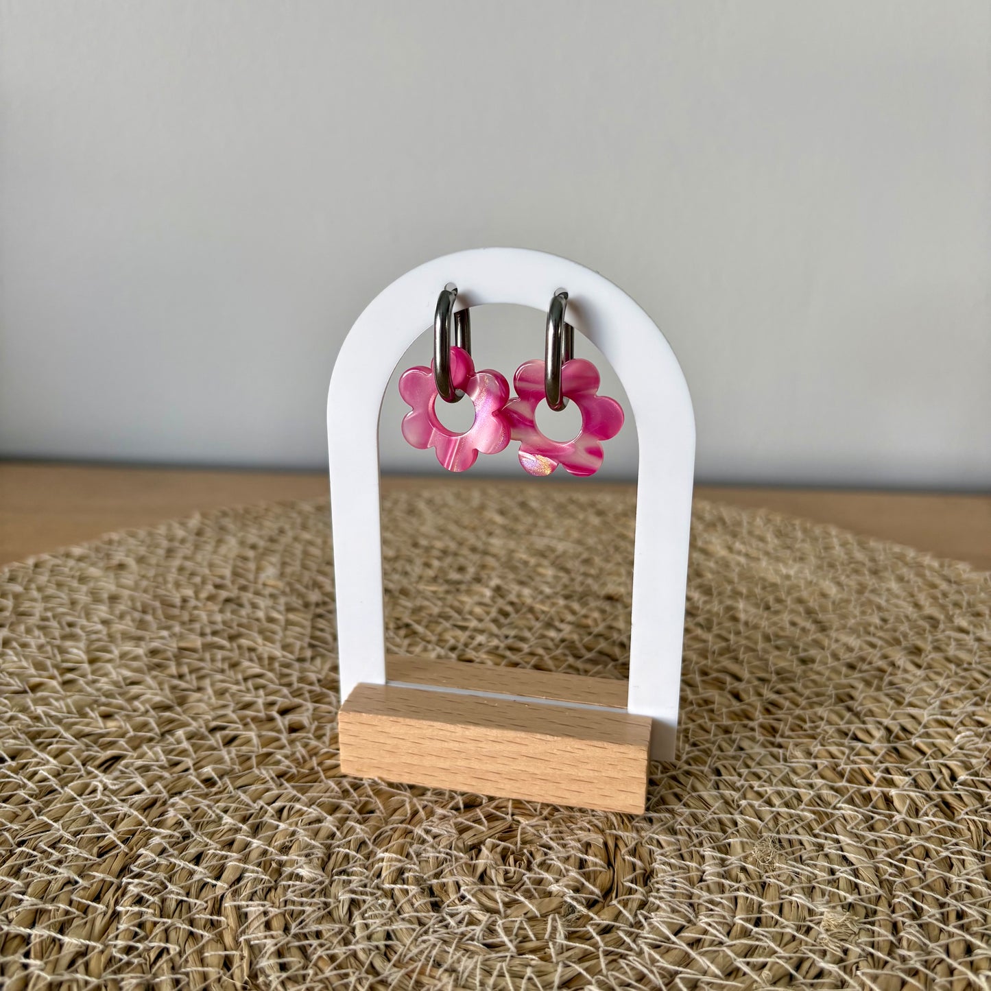 Boucles d’oreilles Capucines - Nuances roses