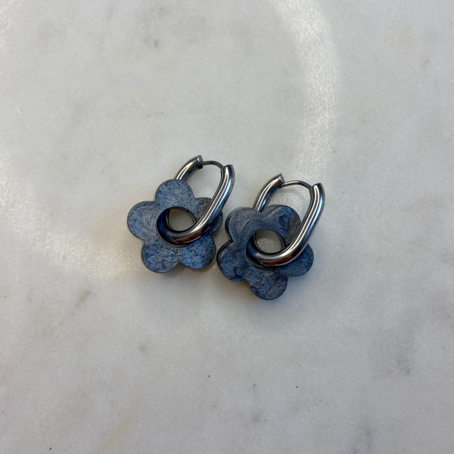 Boucles d’oreilles Camélia - Anthracite