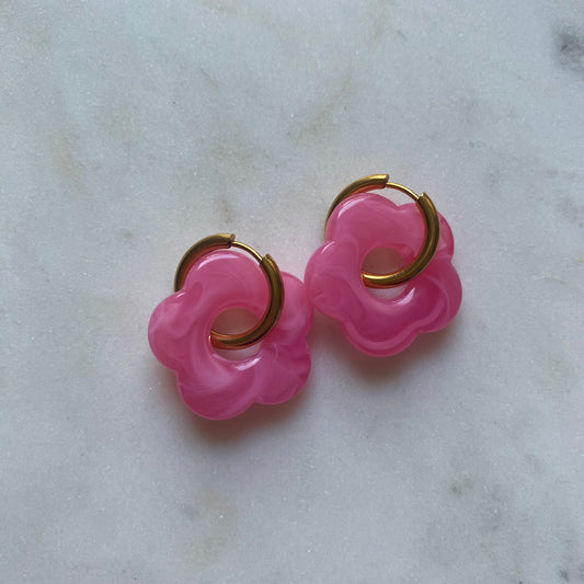 Boucles d’oreilles Rosa - Barbe à papa
