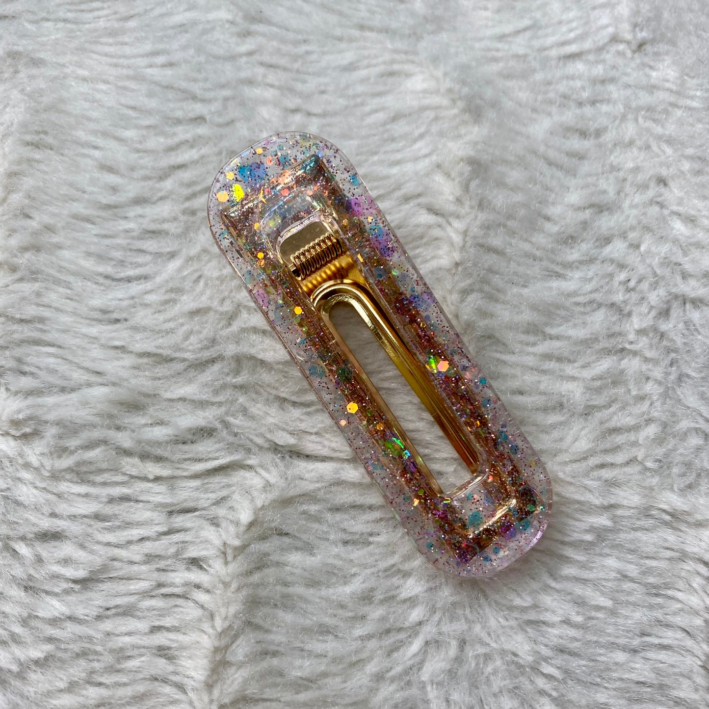 Barrettes paillettes roses