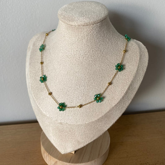 Collier Marguerite - Vert