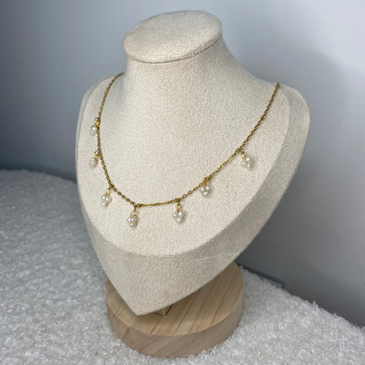 Collier perles fines - Blanc nacré