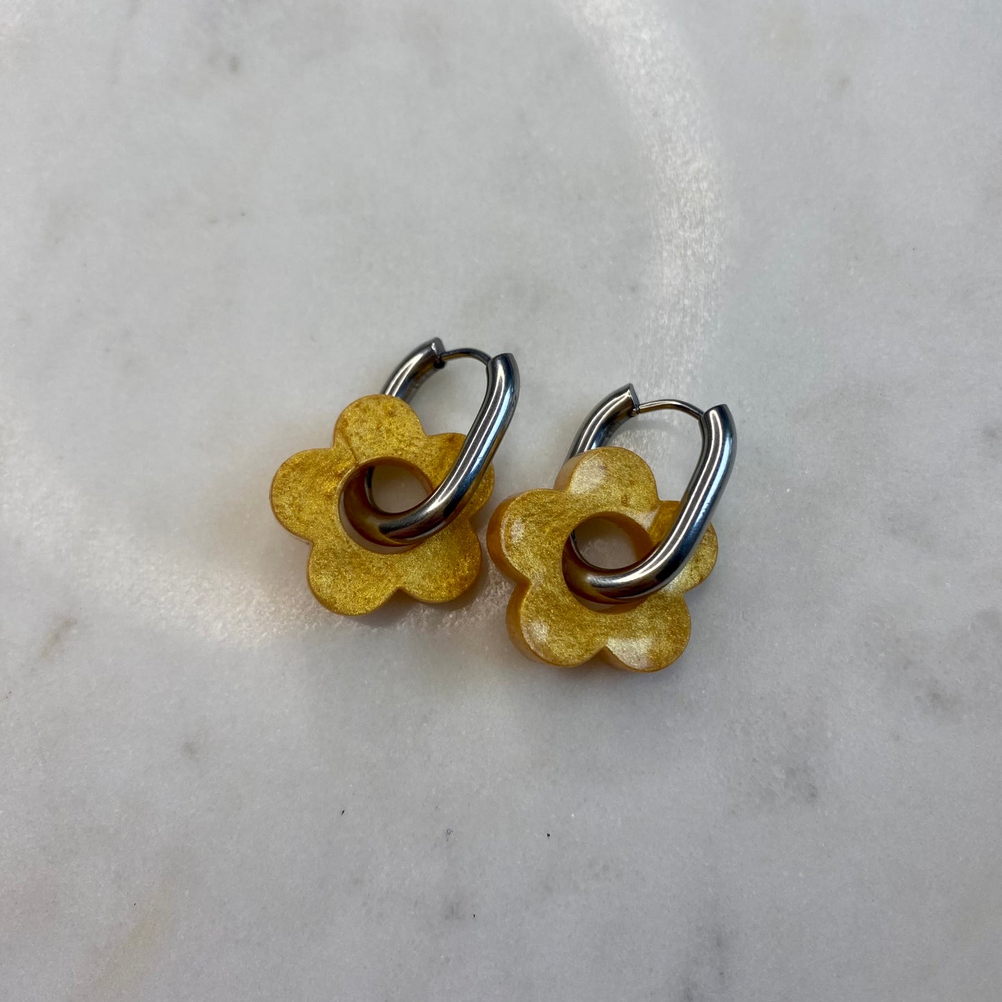 Boucles d’oreilles Camélia - Safran