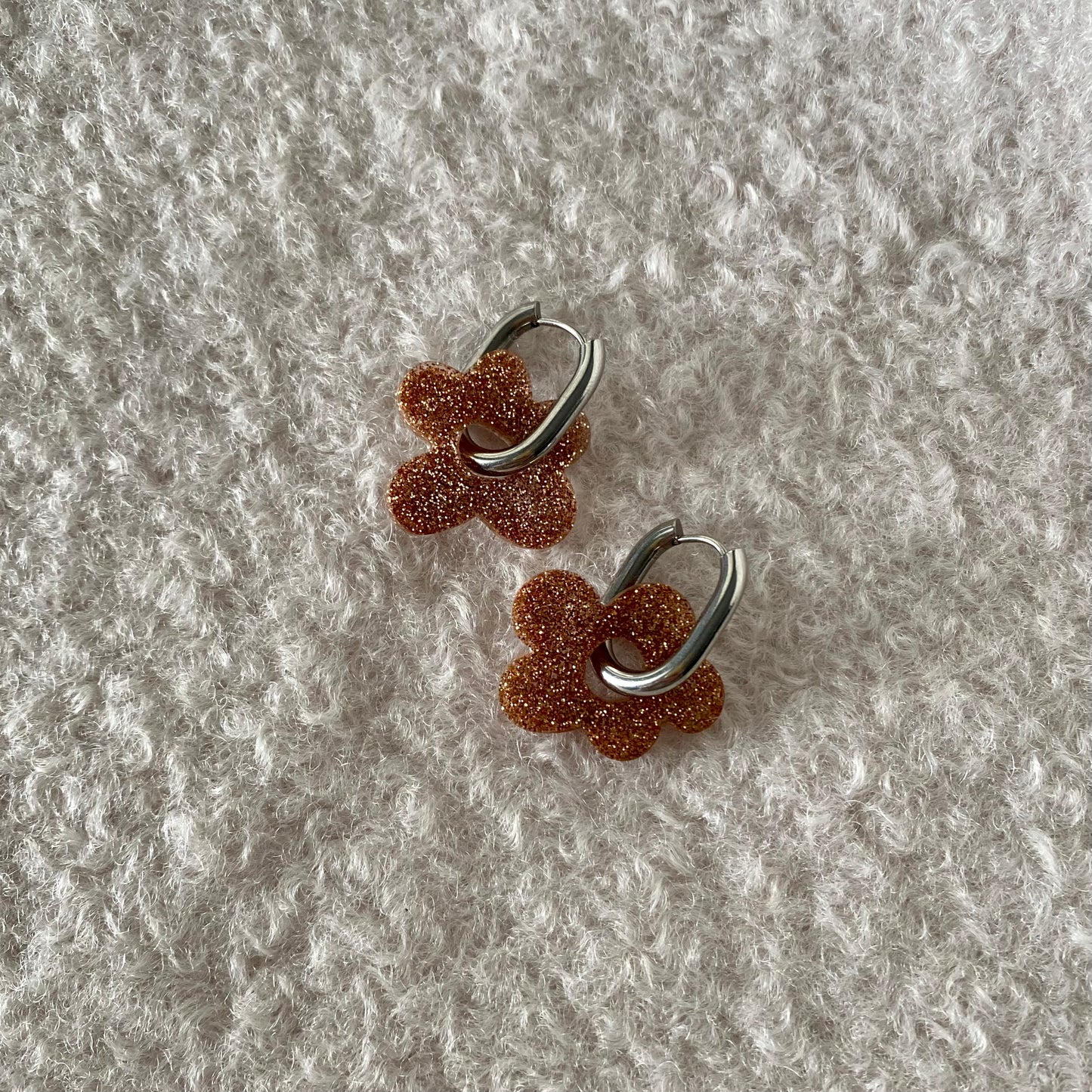 Boucles d’oreilles Azalée - Champagne