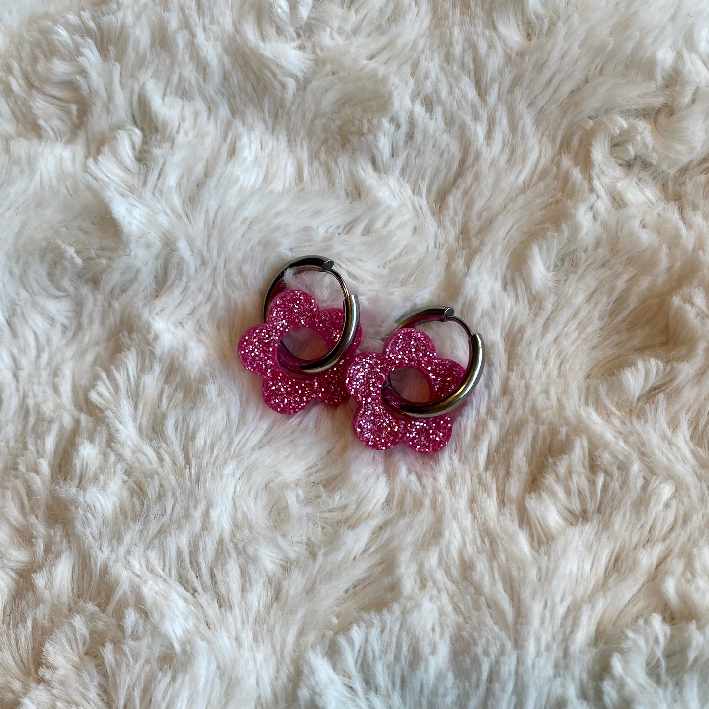 Boucles d’oreilles Camélia - Rose