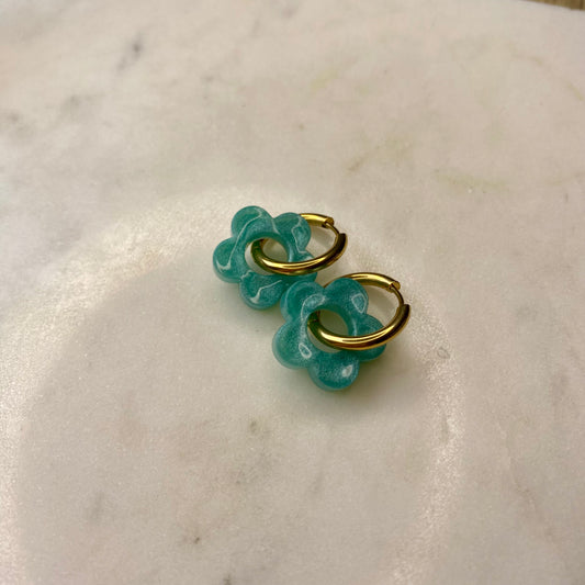 Boucles d’oreilles Camélia - Turquoise