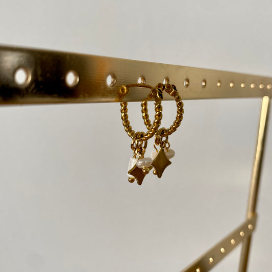 Boucles d’oreilles - Perles blanches