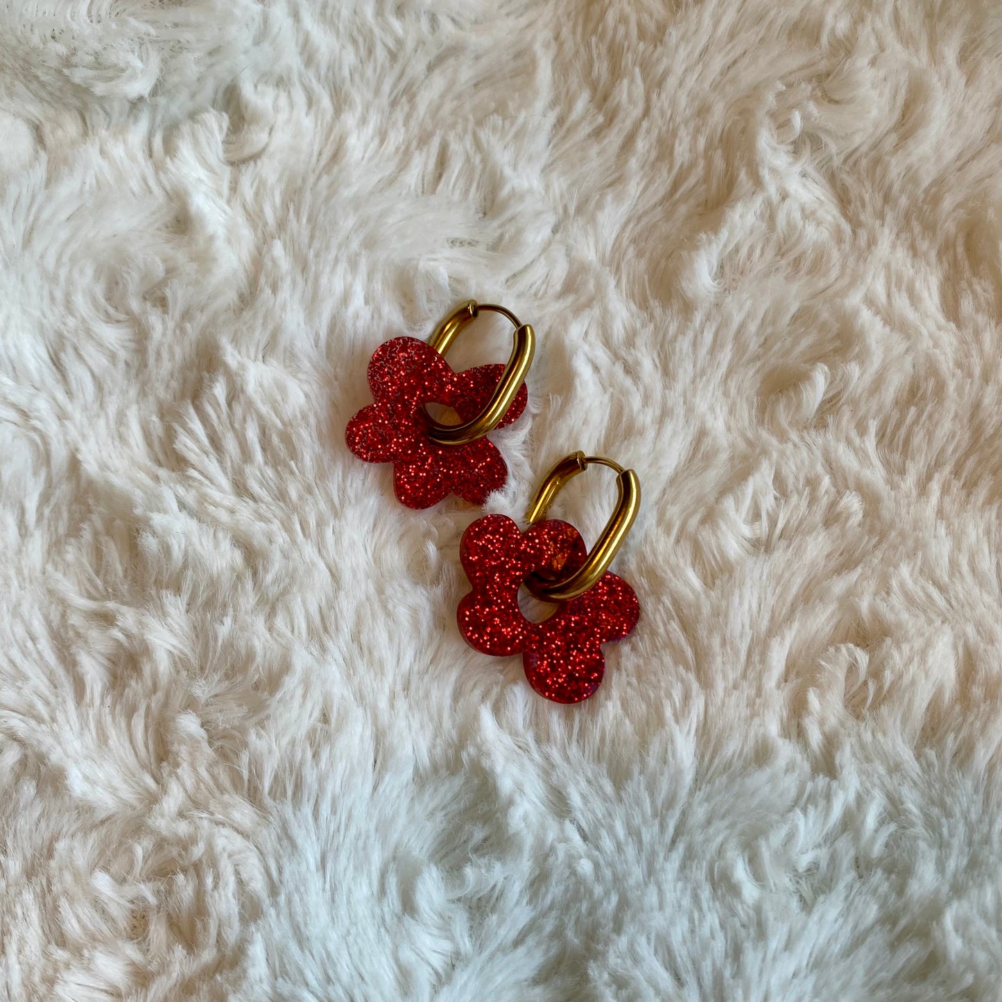 Boucles d’oreilles Azalée - Rouge