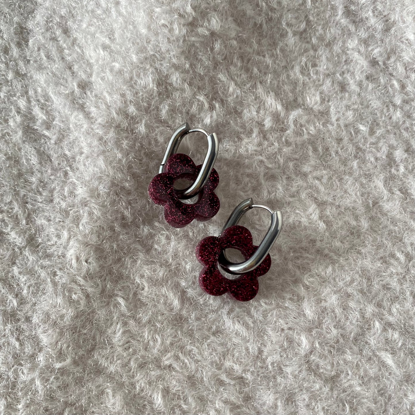 Boucles d’oreilles Camélia - Mûre