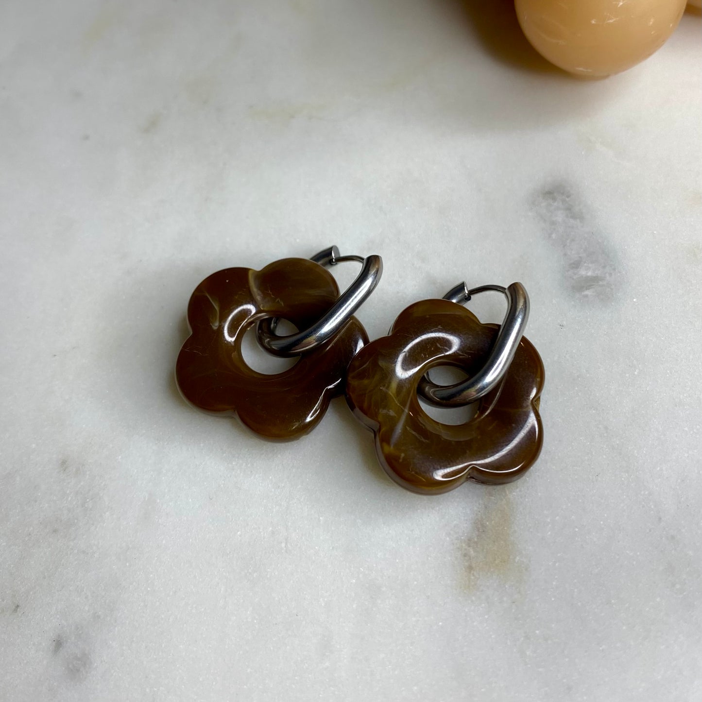 Boucles d’oreilles Rosa - Chocolat