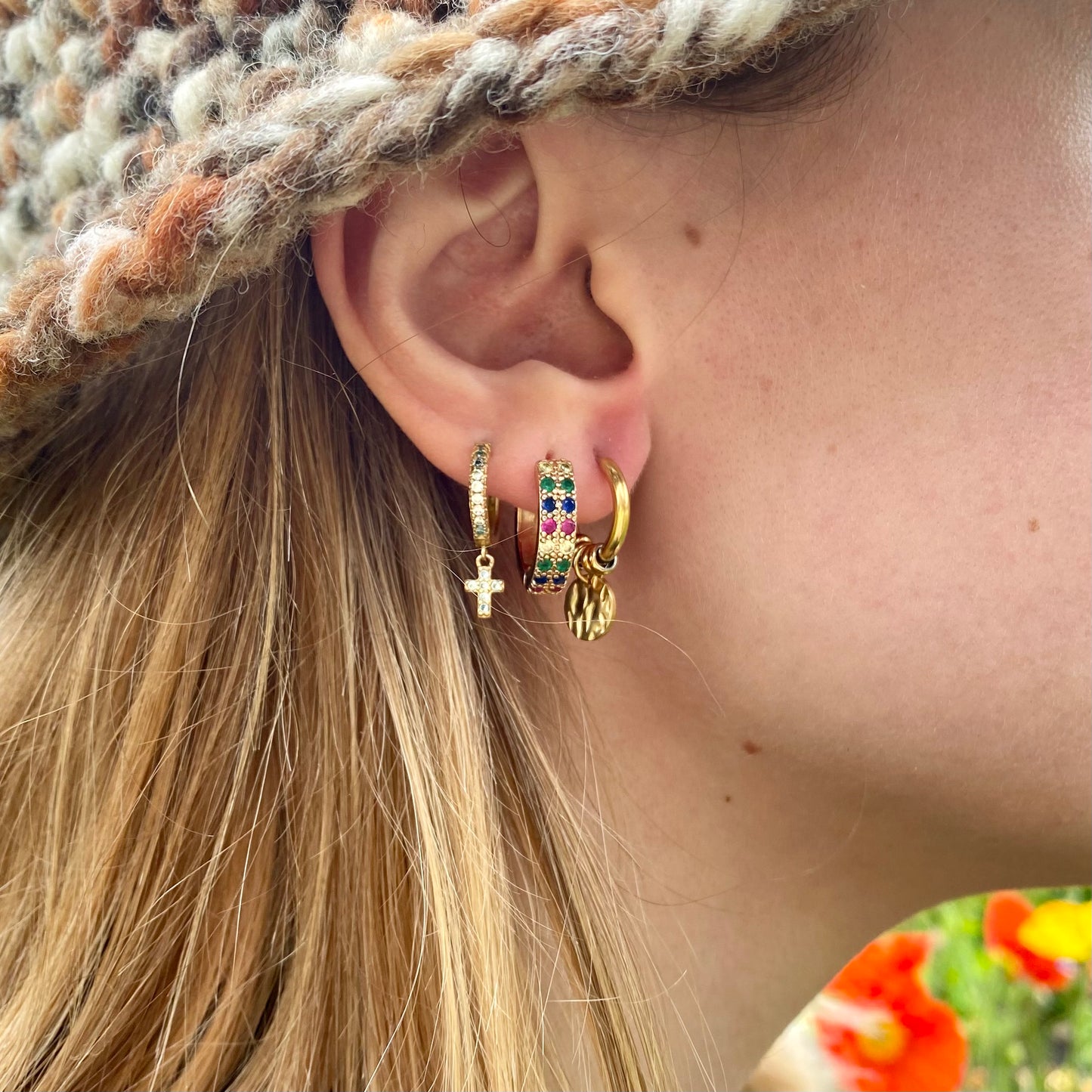 Boucles d’oreilles - Perles dorées