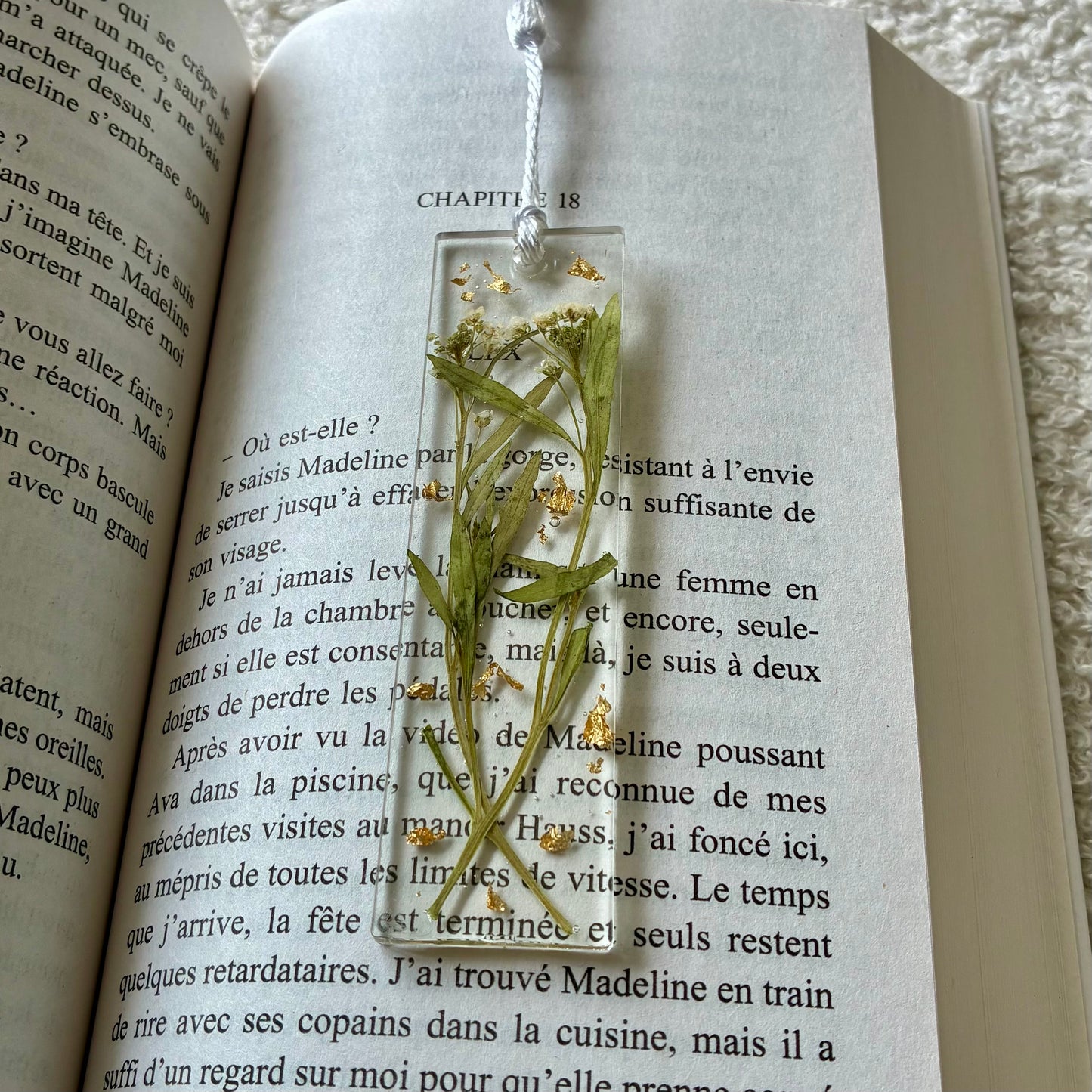 Marque page (mini) - Bouquet blanc