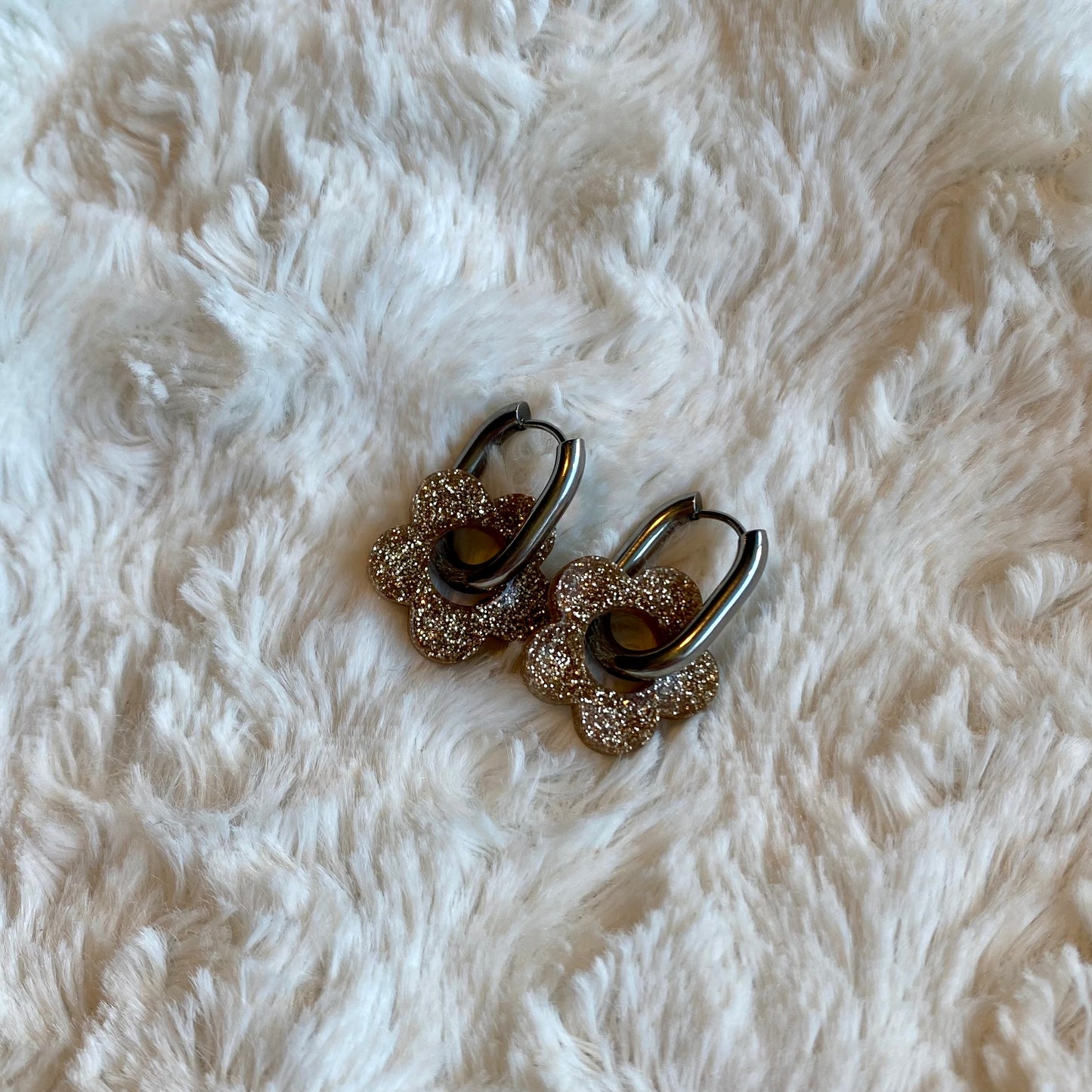 Boucles d’oreilles Camélia - Bronze