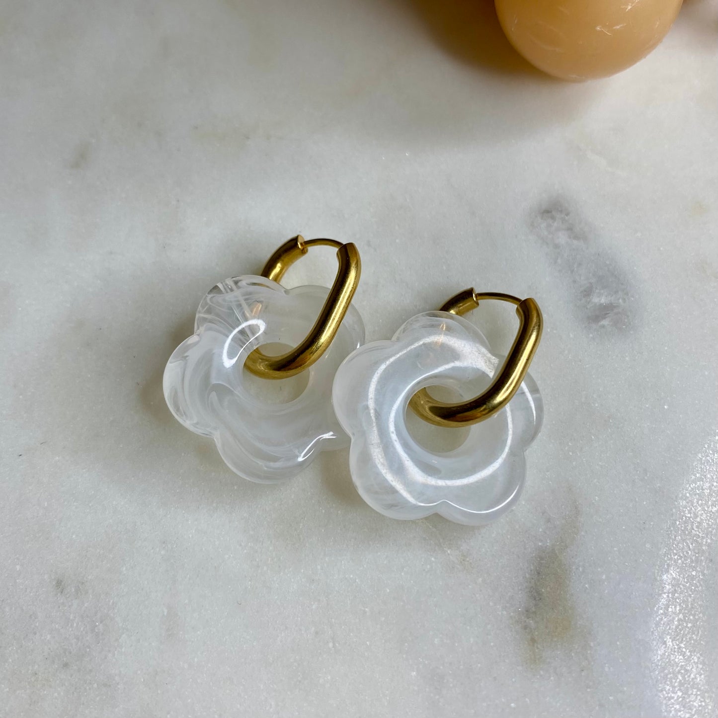 Boucles d’oreilles Rosa - Neige