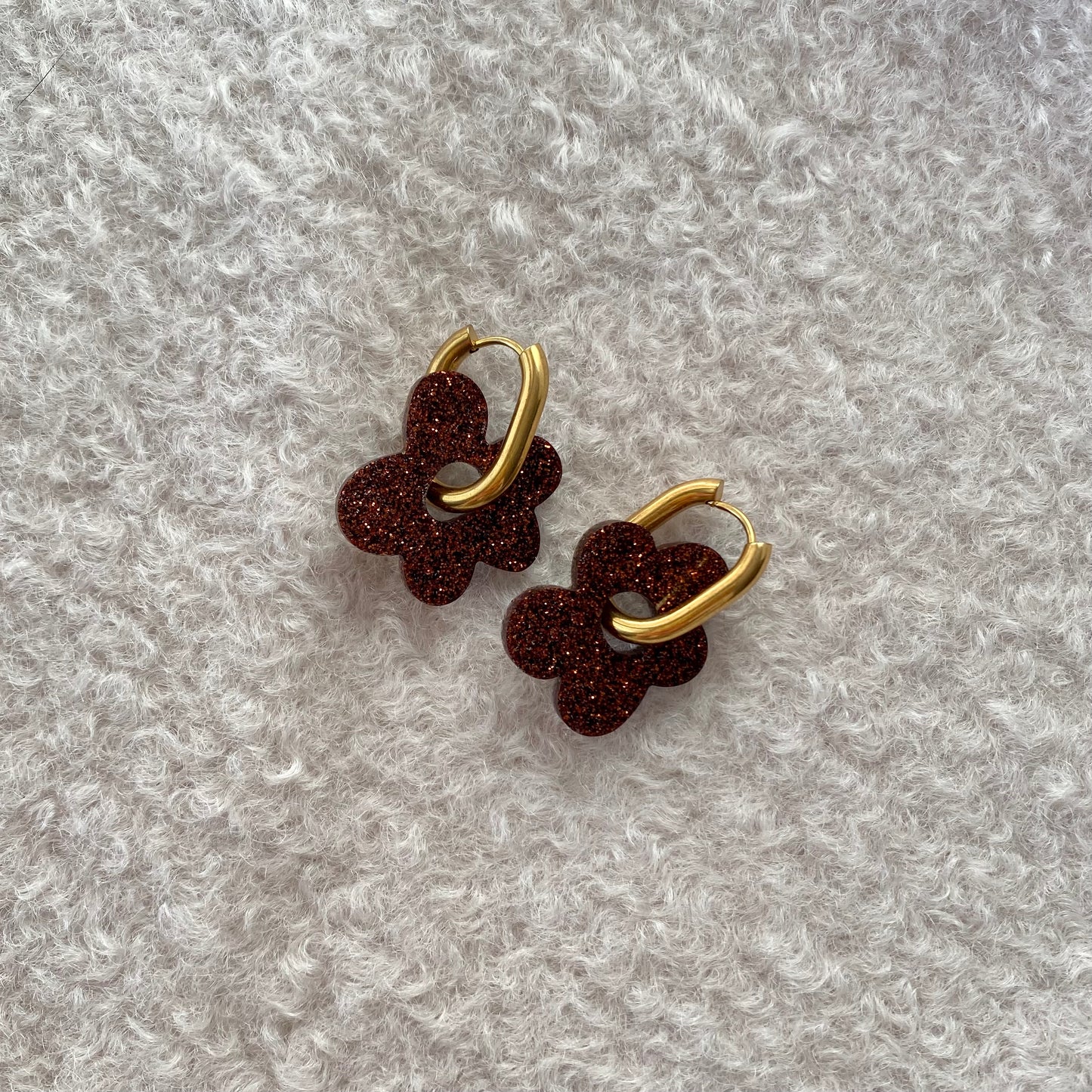 Boucles d’oreilles Azalée - Chocolat