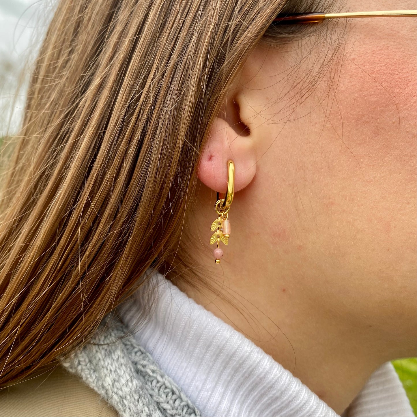 Boucles d’oreilles - Perles roses