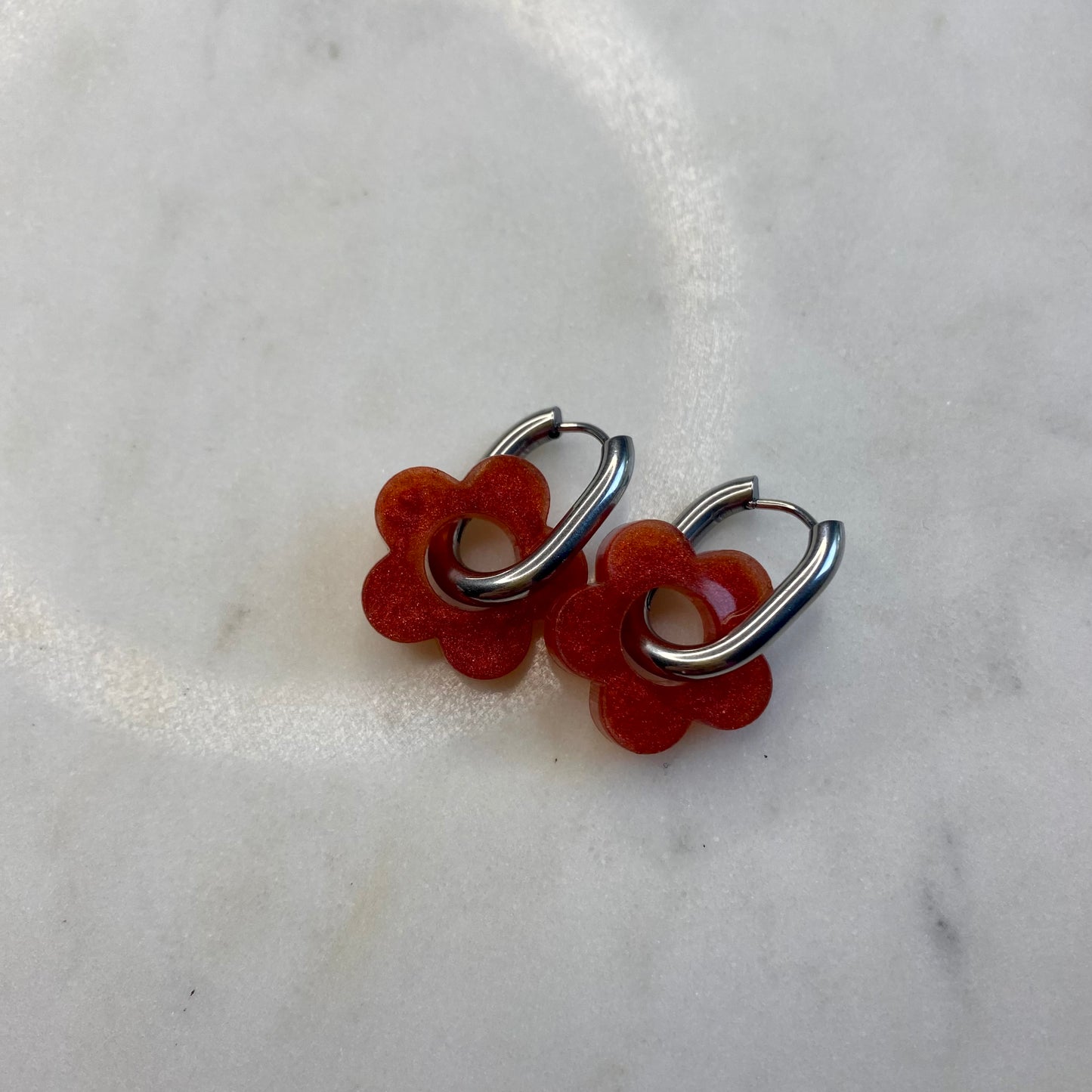 Boucles d’oreilles Camélia - Caramel