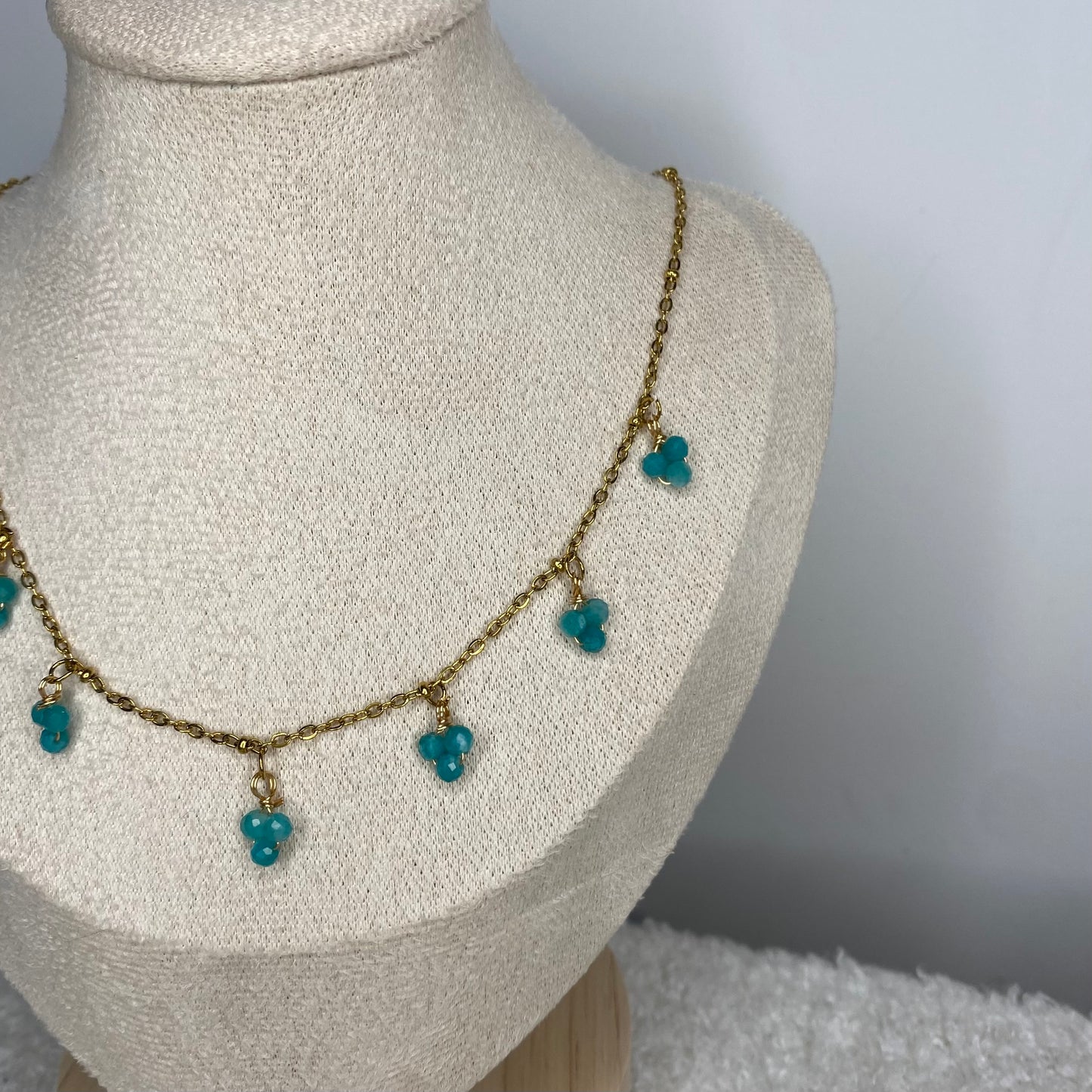 Collier perles fines - Amazonite
