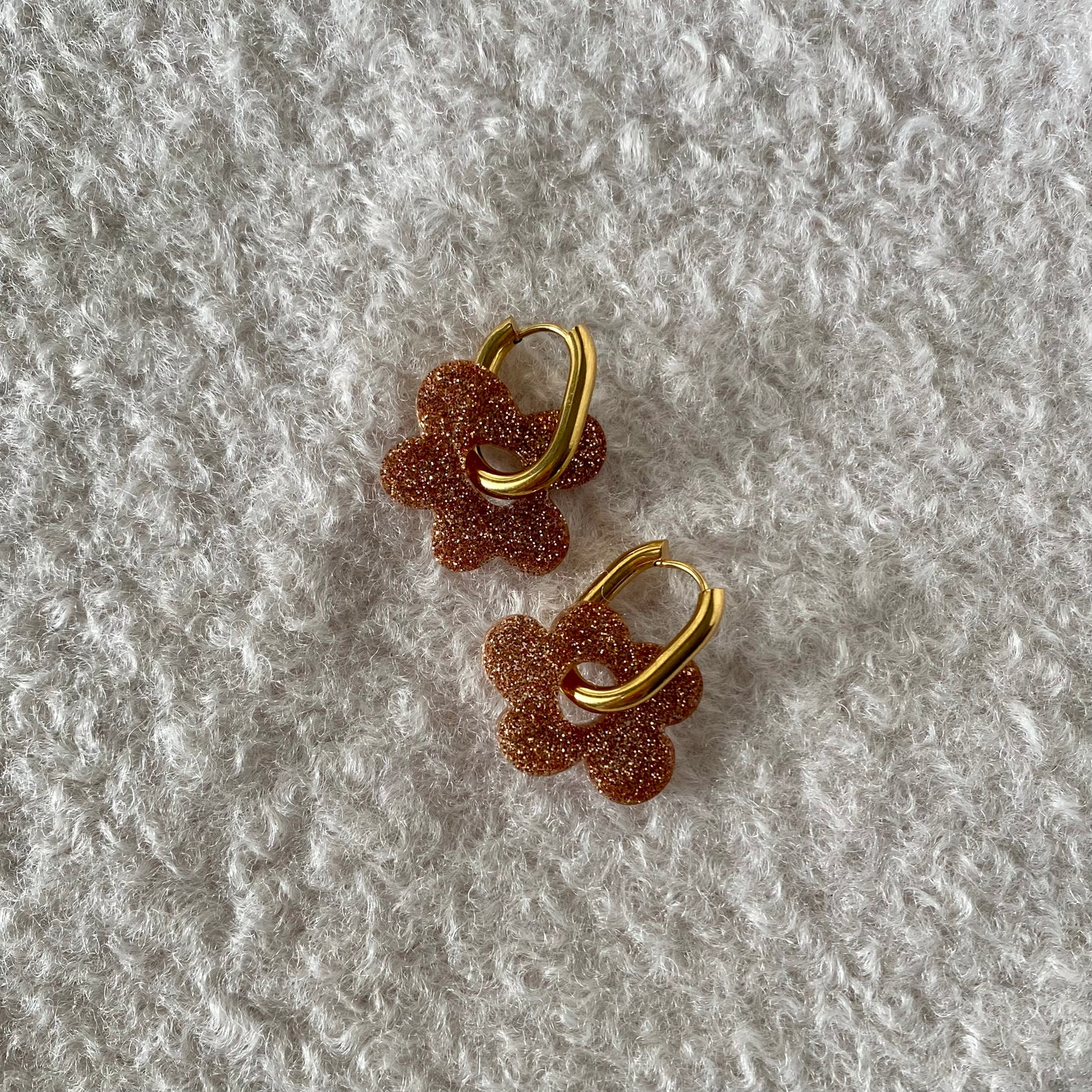 Boucles d’oreilles Azalée - Champagne
