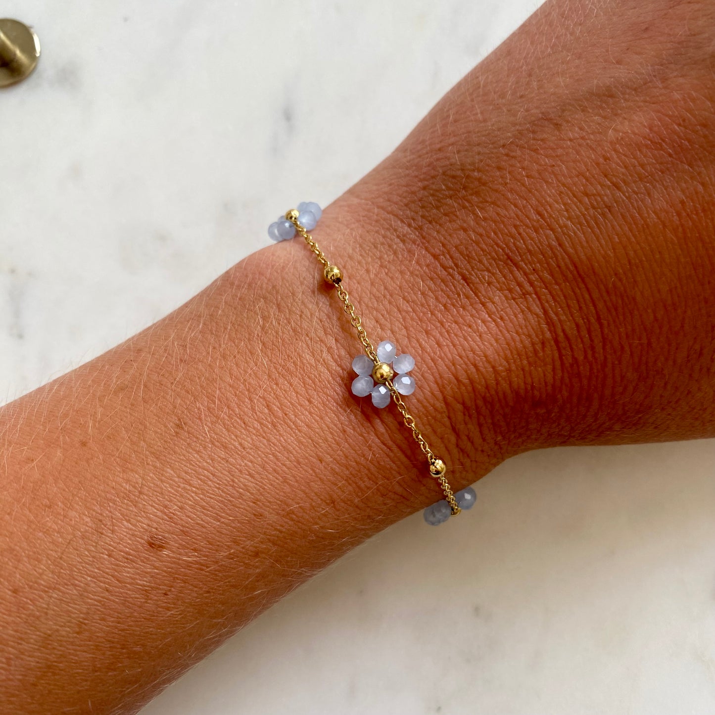 Bracelet Marguerite - Bleu