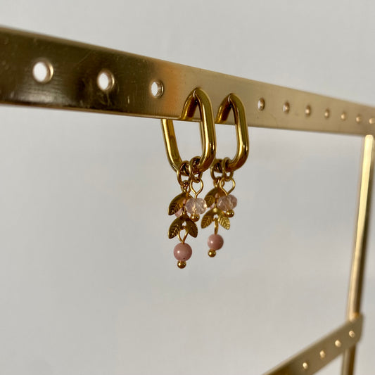 Boucles d’oreilles - Perles roses