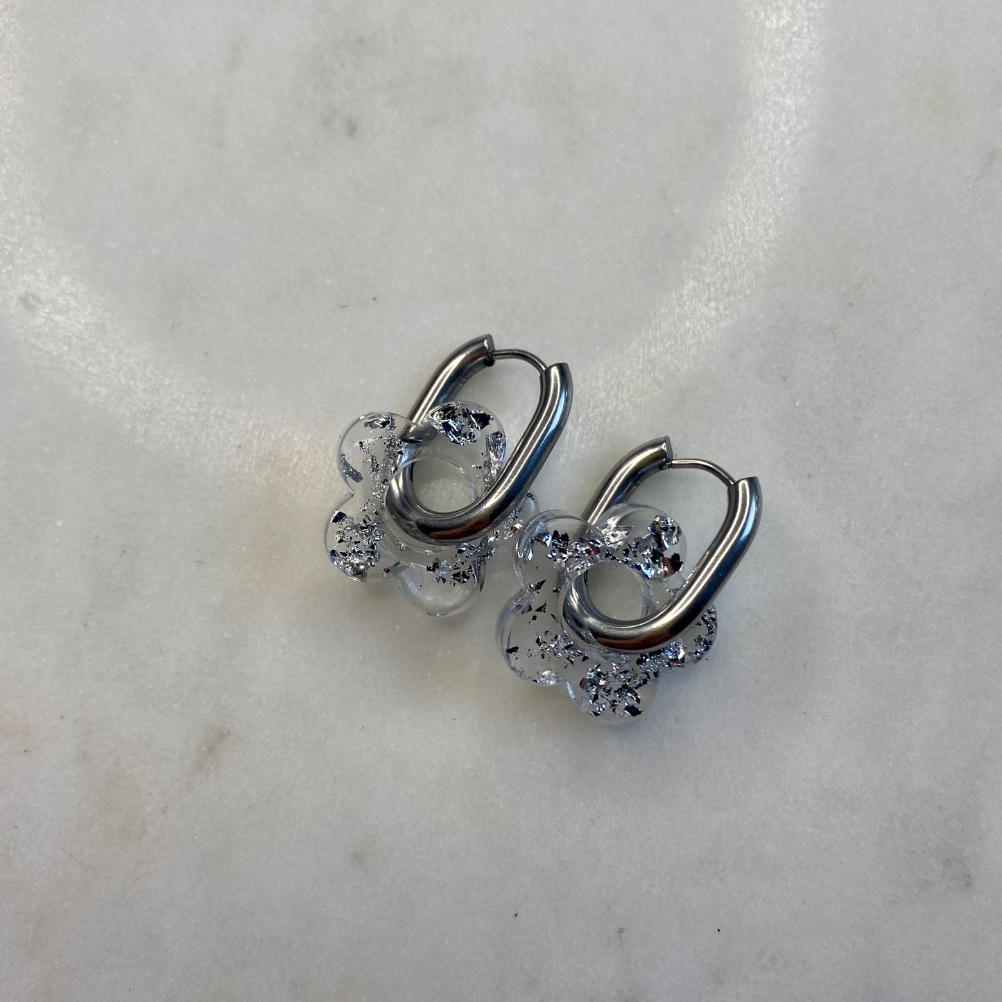 Boucles d’oreilles Camélia - Argent