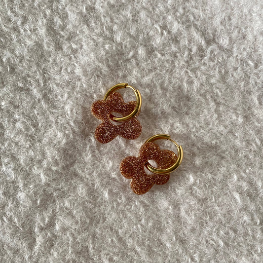 Boucles d’oreilles Azalée - Champagne