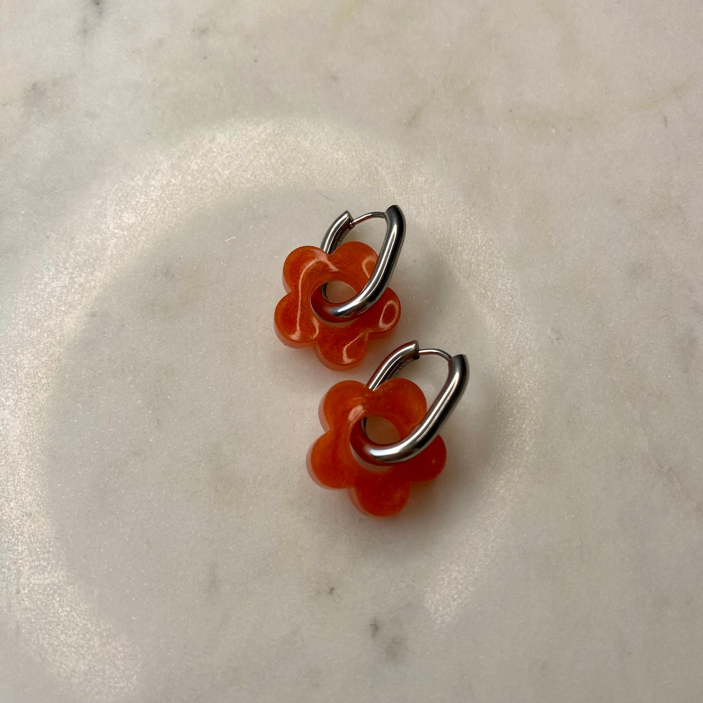 Boucles d’oreilles Camélia - Orange