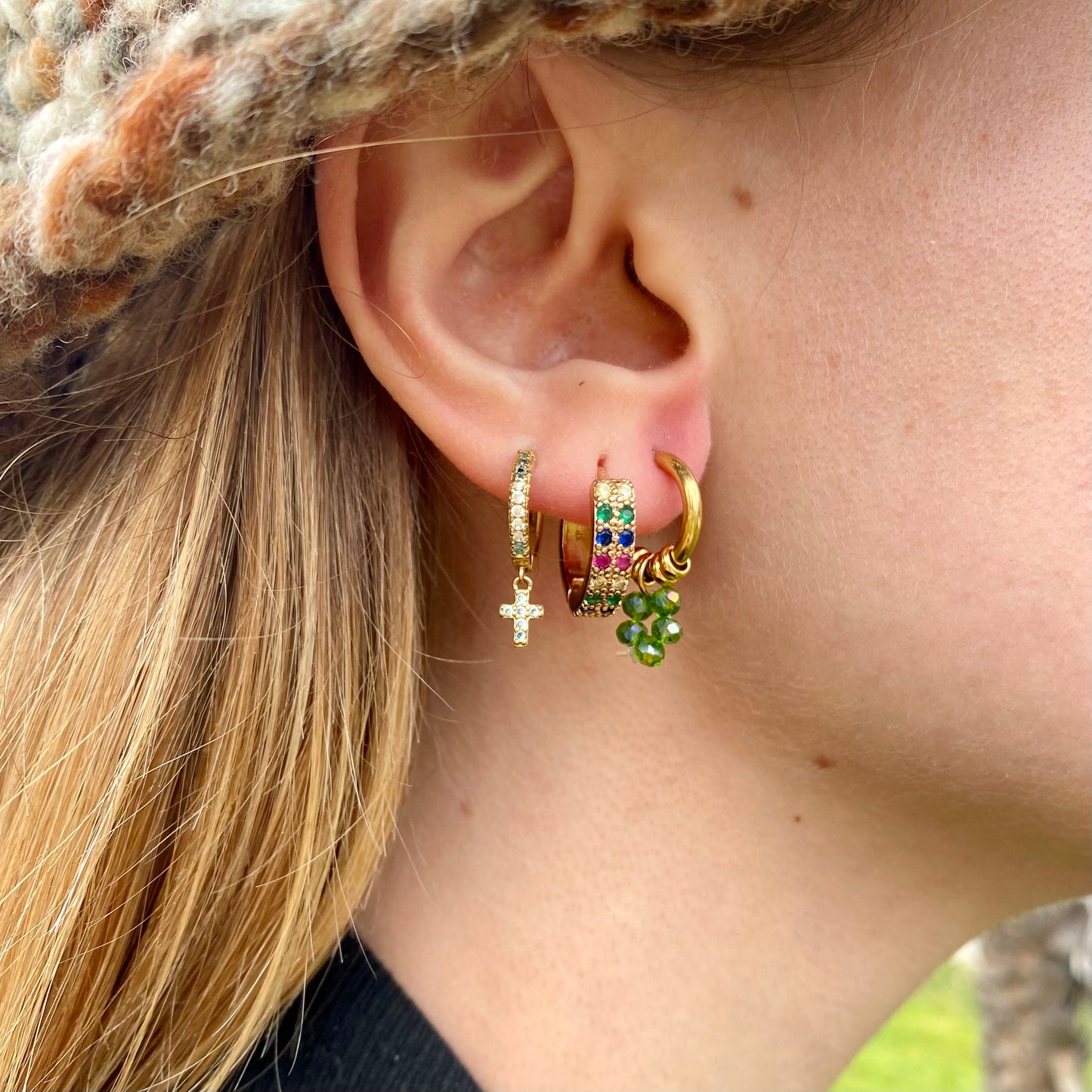 Boucles d’oreilles - Perles vertes