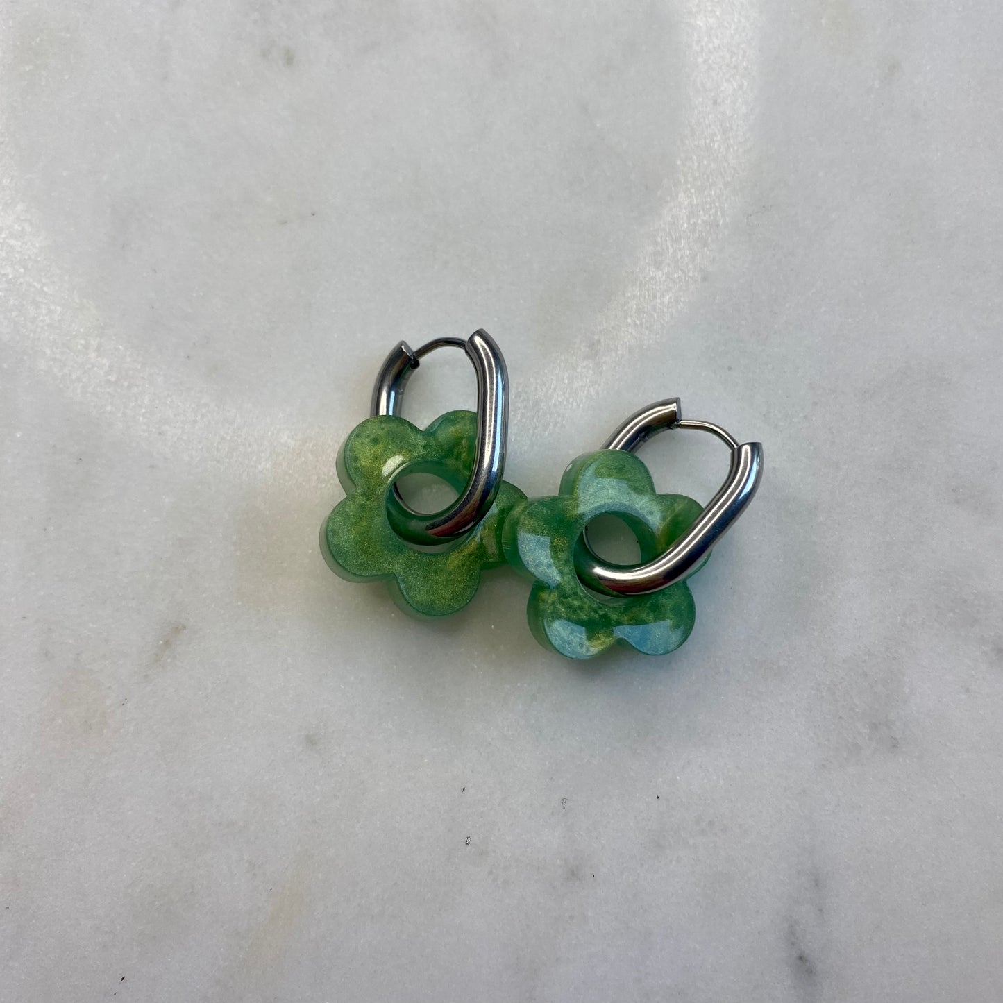 Boucles d’oreilles Camélia - Fougère