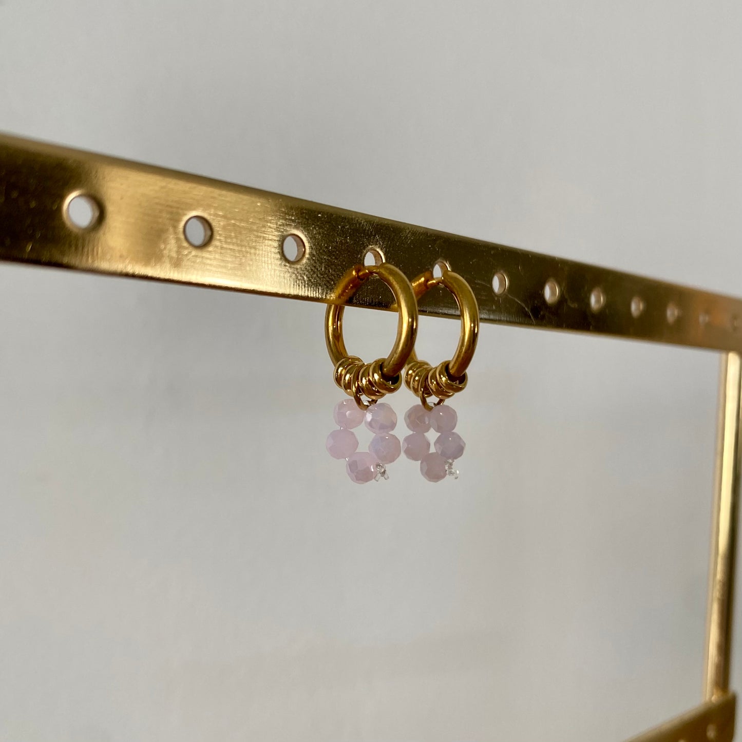 Boucles d’oreilles - Perles roses