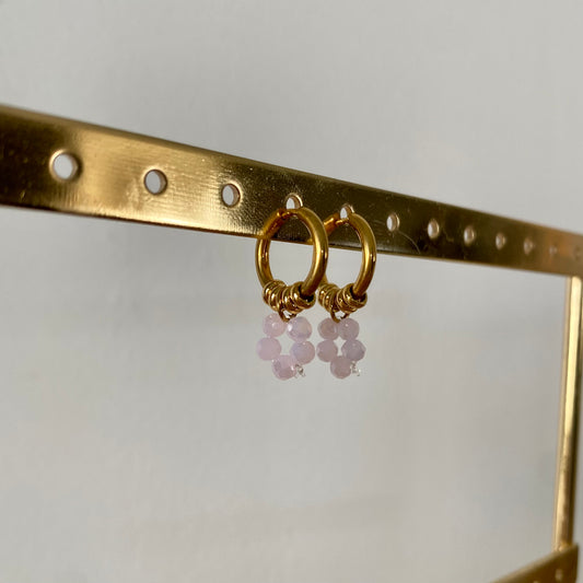 Boucles d’oreilles - Perles roses