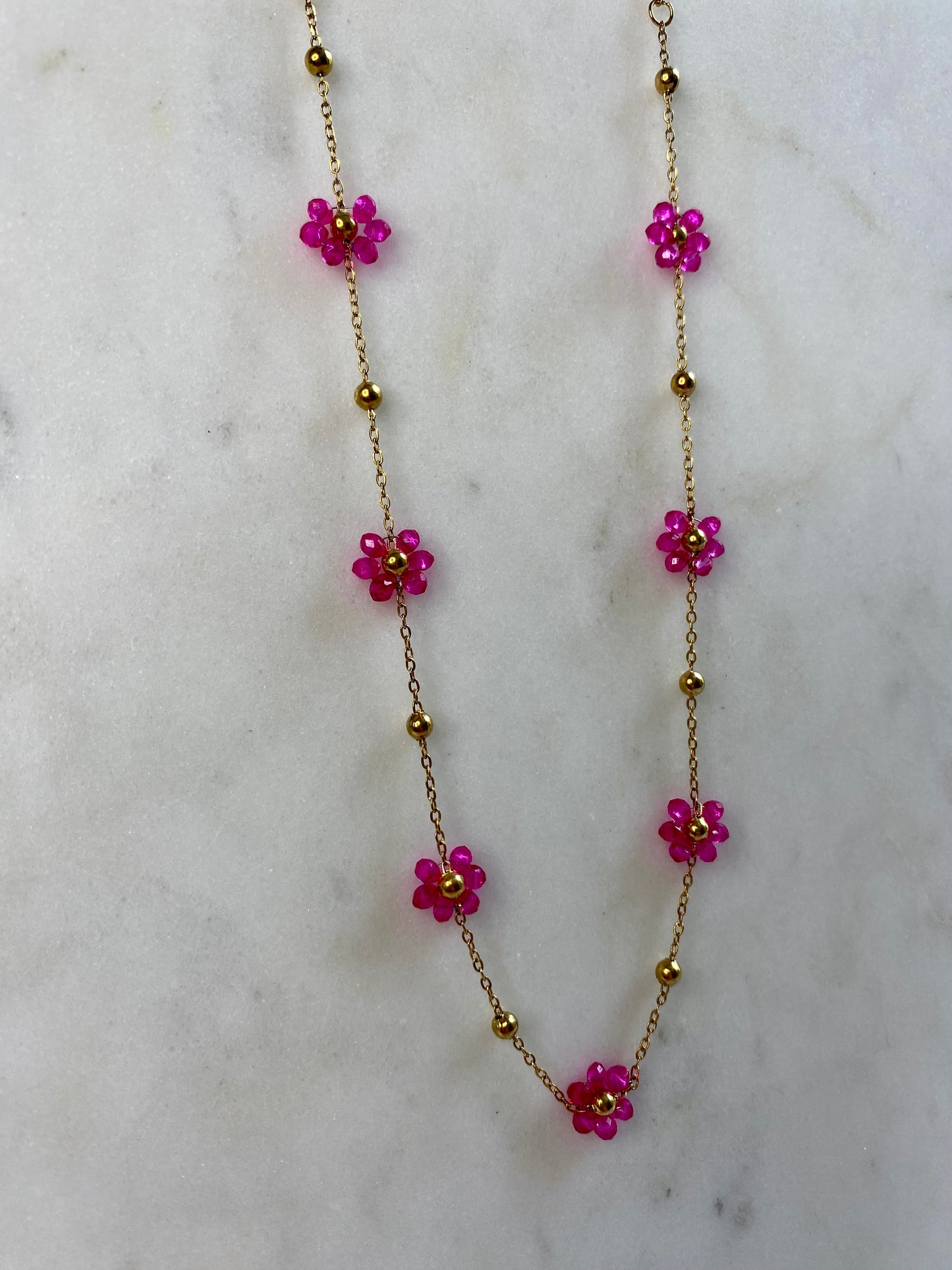 Collier Marguerite - Fushia