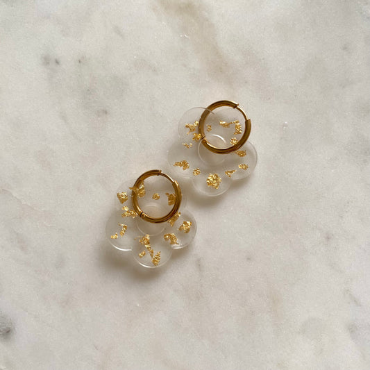 Boucles d’oreilles Rosa - Feuilles d’or