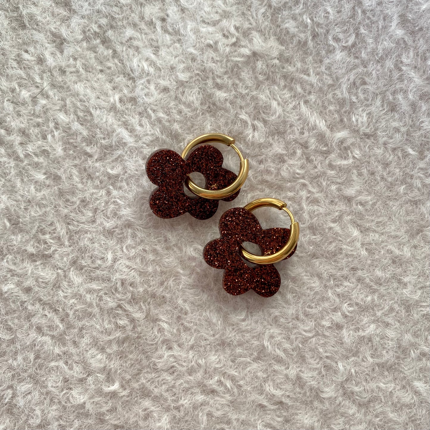 Boucles d’oreilles Azalée - Chocolat