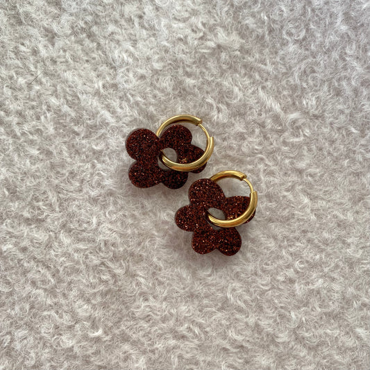 Boucles d’oreilles Azalée - Chocolat