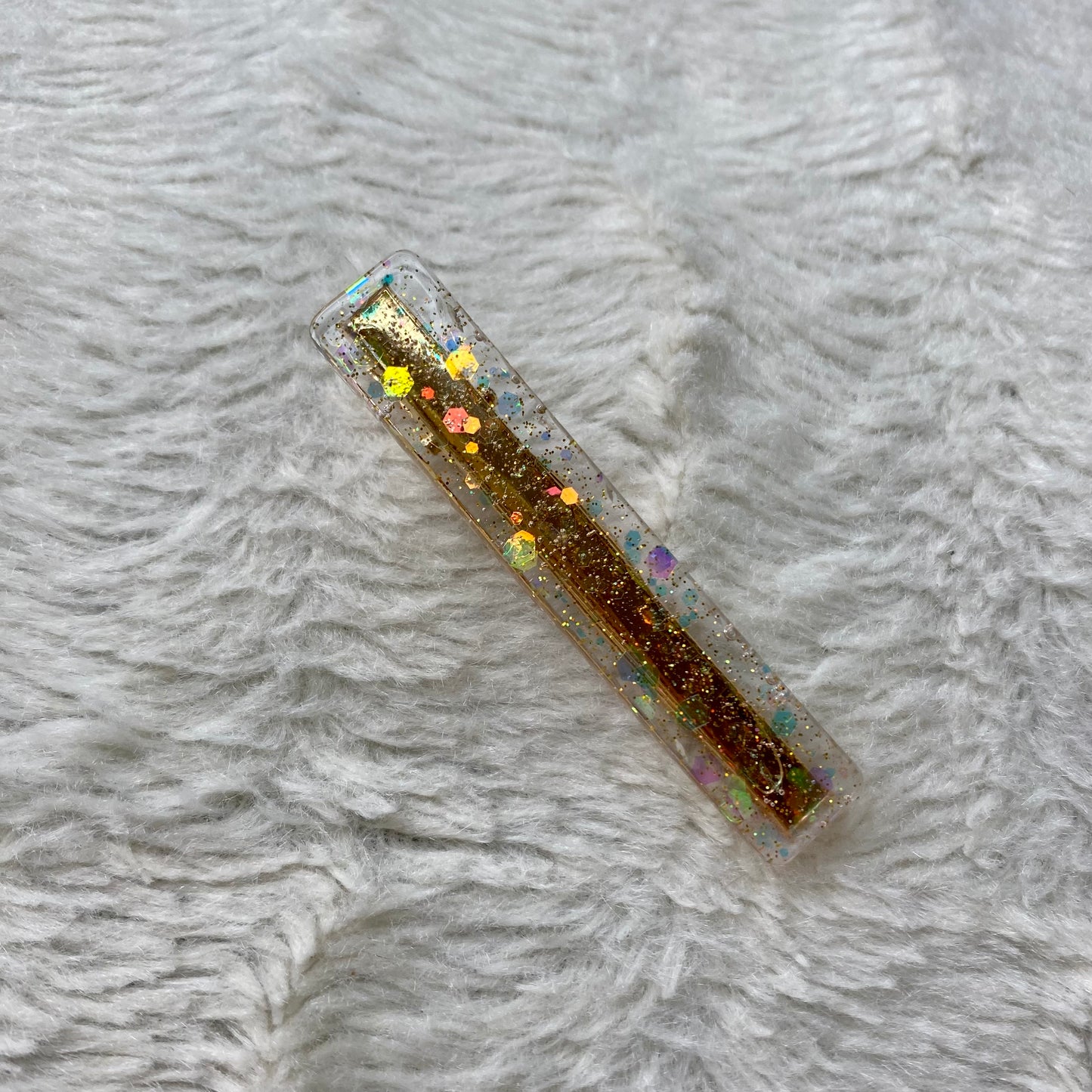 Barrettes paillettes dorées