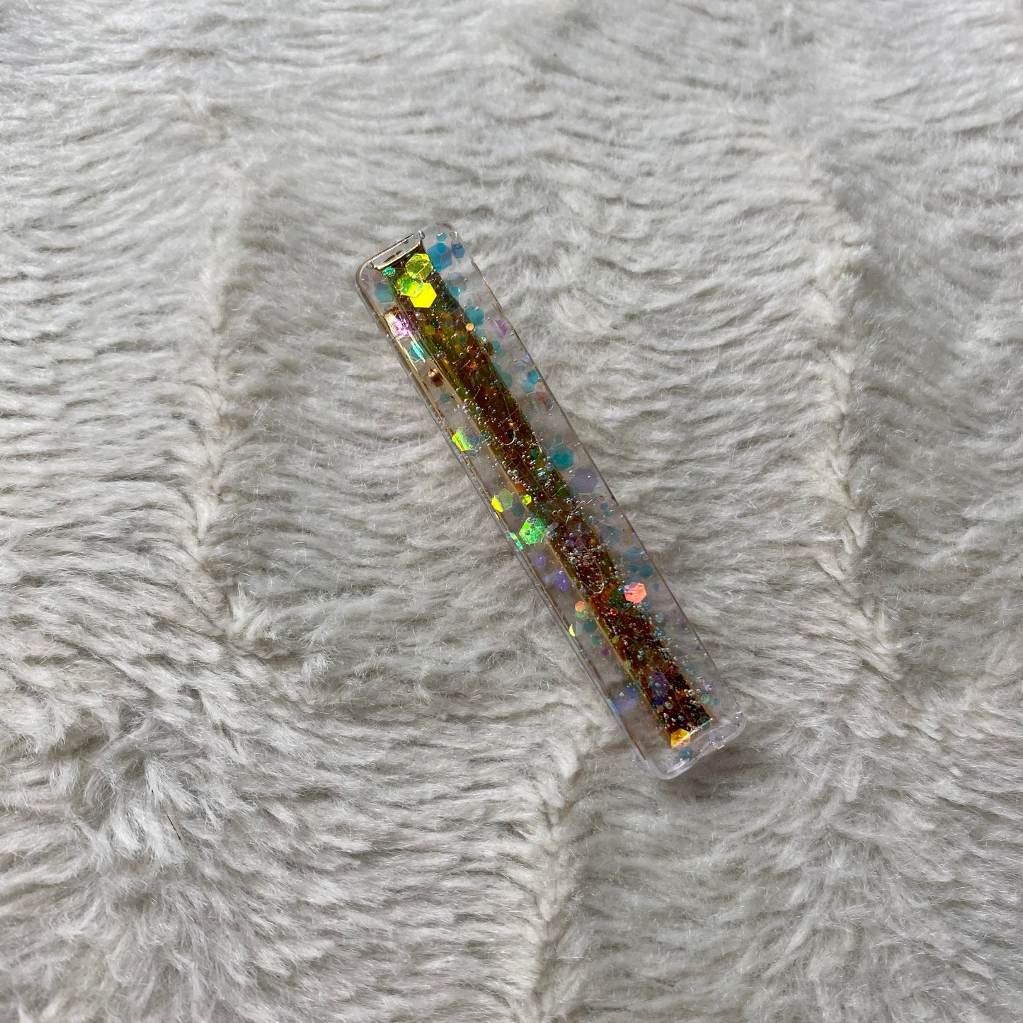 Barrettes paillettes bleues