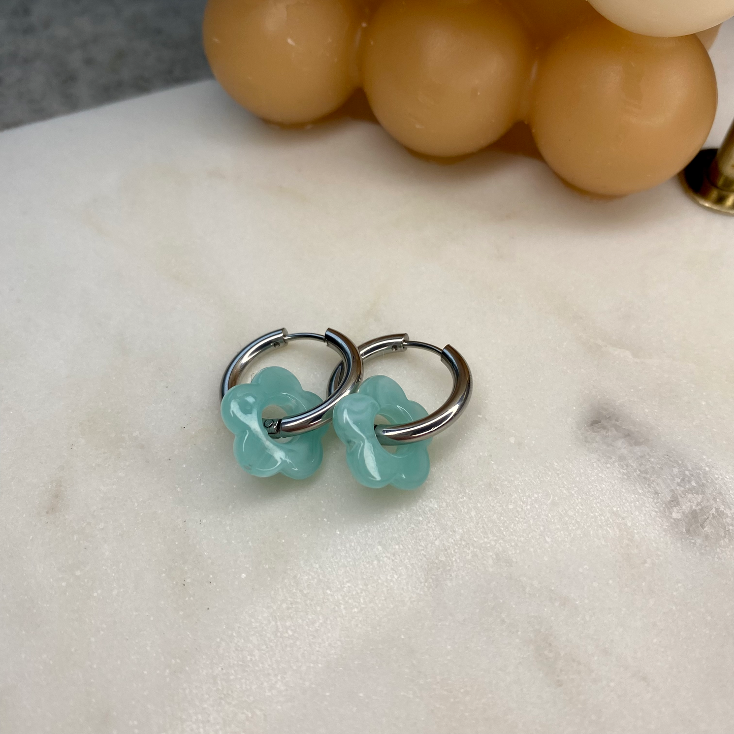 Boucles d'oreilles Flora - Azur