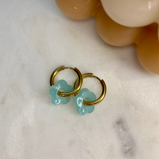 Boucles d'oreilles Flora - Azur